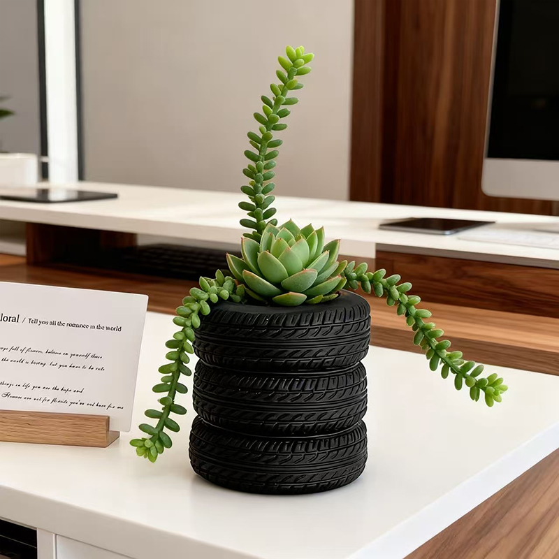 Snake Plant Ceramic - Креативный 3-слойный цветочный горшок из шинной